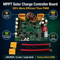 Contrôleur de charge solaire MPPT PCBA 10A 11V-30V Connecteur XT60 pour batterie lithium LiFePO4, carte de circuit pour station d'alimentation DIY, vente en gros