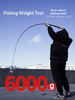 Canne à pêche portable de haute qualité 1,98 m/2,10 m/2,40 m en 4 sections, puissance H, pour leurres 10-68 g, 12-30 lb, eau douce et eau salée
