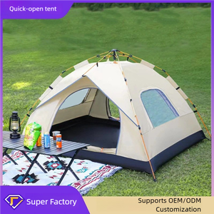 <span class=keywords><strong>Tente</strong></span> de camping automatique 3-4 personnes, imperméable, coupe-vent, en tissu Oxford, <span class=keywords><strong>avec</strong></span> protection solaire, <span class=keywords><strong>moustiquaire</strong></span>, montage rapide, pour l'extérieur - Product Image 4