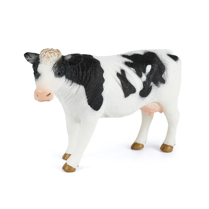 المطاط مزرعة الحيوانات نموذج البقر لينة مجموعة ألعاب تعليمية للأطفال
