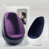 Ensemble de fauteuils œuf en cuir PVC PU, fauteuil œuf d'intérieur chinois pour appartement, villa, école