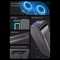 Altavoz Bluetooth Portátil Profesional a Prueba de Agua con Subwoofer de 40W, Sonido Estéreo con Supergraves para Hogar y Oficina, Comunicación USB