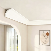 Moulures décoratives en plâtre courbées GRG, garnitures minimalistes en forme de C pour plafond et murs intérieurs