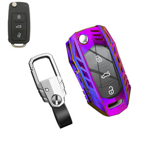 Pour Volkswagen étui de protection <span class=keywords><strong>porte</strong></span>-clés de voiture en alliage avec <span class=keywords><strong>porte</strong></span>-clés compatible avec VW Old Beetle 2012-2015 EOS GOLF JETTA PASSAT CC <span class=keywords><strong>GTI</strong></span> - Product Image 3