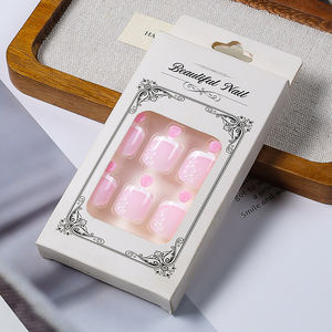 24 <span class=keywords><strong>faux</strong></span> ongles de pieds courts carrés en <span class=keywords><strong>gel</strong></span> souple faits à la main en France, rose nude, couvrant entièrement les ongles de pieds, pointes d'ongles de pieds - Product Image 6