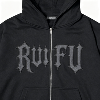 Sudadera con Capucha Personalizada Unisex de Invierno, con Logotipo Bordado en 3D, de Felpa de Algodón, con Cierre, Ecológica y Transpirable