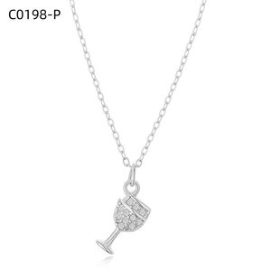 สร้อยคอแฟชั่นประดับเซอร์โคเนีย C0198 สำหรับผู้หญิง เครื่องประดับคุณภาพสูง - Product Image 1