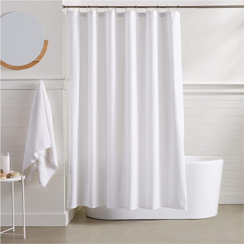 Bathroom Shower Curtain Set Polyester Fabric