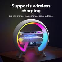 Enceinte sans fil portable au design tendance en forme de G, lampe enceinte LED, enceintes à son surround G6A BT-X63