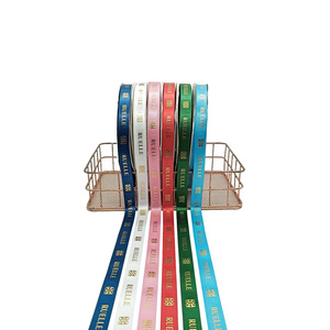 Nastro in Raso Colorato Solido da 7/8 Pollici con Logo 3D Personalizzato in Rilievo per Confezioni Regalo e Creazione di Fiori Eterni - Product Image 3