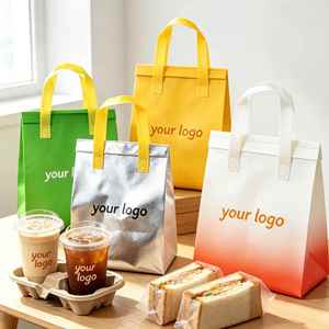 Bolsas de Embalaje Personalizadas con Logotipo, Ecológicas, Reciclables, de Alta Calidad, Aisladas, de Tela No Tejida, para Pasteles, Té Boba, Leche y Restaurantes - Product Image 1