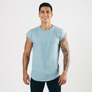 Camiseta Deportiva sin Mangas para Hombre, Marca Personalizada, Transpirable, de Punto, de Poliéster y Algodón, con Cuello en V, para Ejercicio - Product Image 1