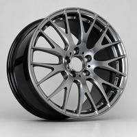 Nouvelle jante en alliage d'aluminium forgé, design Y Hyper Silver Gloss Black Barrel, logo personnalisé, 18-22 pouces, 5x114.3