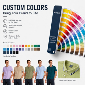Camiseta Polo Personalizada para Hombre, 100% Poliéster, 200GSM, Tejido Piqué Suave y Cómodo, Transpirable, Diseño con Ribetes, Corte Clásico, Deportiva - Product Image 3