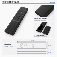 Télécommande intelligente 16 touches avec commande vocale BLE et apprentissage IR, télécommande sans fil pour Smart TV et décodeur OEM ODM