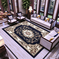 Tapis vintage moderne, grand, doux, tissé, 100 % polyester, à poils ras, antidérapant, résistant aux taches, lavable en machine