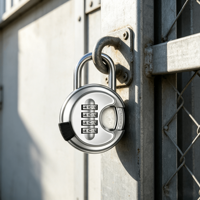 Cadenas à combinaison rond à 4 chiffres réinitialisable en acier inoxydable Dorich DR-D002 de 70 mm