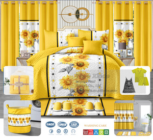 Ensemble de literie king size à expédition rapide, 26 pièces, ensemble de couvre-lit matelassé avec ensemble de salle de bain et chemises de nuit - Product Image 5