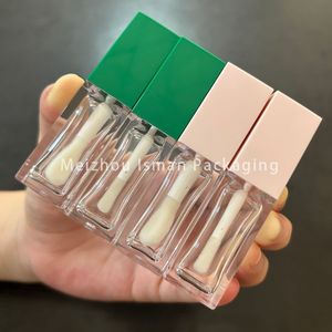 8ml vendita calda PET vuoto quadrato <span class=keywords><strong>verde</strong></span> chiaro bottiglia rosa lucidalabbra <span class=keywords><strong>verde</strong></span> trasparente <span class=keywords><strong>tubo</strong></span> contenitore lucidalabbra <span class=keywords><strong>verde</strong></span> <span class=keywords><strong>acqua</strong></span> con grande spazzola per bacchetta - Product Image 2
