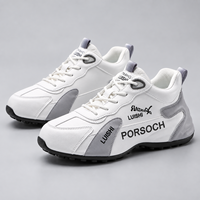 Chaussures de sport pour femmes OEM avec empeigne en microfibre, logo personnalisé, chaussures de marche décontractées