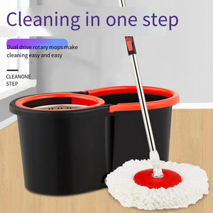 Spot lazy mop nouveau double entraînement main pression nettoyage artefact vadrouille rotative seau cadeau fabricant vente en gros - Product Image 3