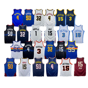 <span class=keywords><strong>Denver</strong></span> pour hommes # <span class=keywords><strong>Maillot</strong></span> de basket Nikola Jokic 15, édition City pour jeunes, chemises brodées avec logos, vêtements de sport classiques, respirants - Product Image 1