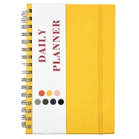 Agenda quotidien personnalisable, reliure spirale, couverture rigide en cuir, mini carnet mignon, 80 feuilles, portable, pour étudiants et école