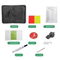 Sac de Kit Complet d'Arbitre de Football Portable en Tissu Oxford – Équipement d'Arbitre de Football avec Cartes Rouges et Jaunes, Sifflet, Pièce de Jet de Monnaie et Fiches de Score