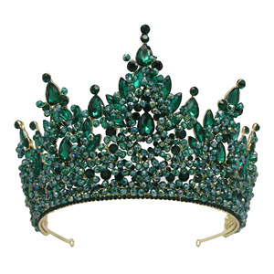 Nouveau mariage multicolore diamant couronne mariage strass Quinceanera diadème reconstitution historique rose chaud doux 15 casque - Product Image 4