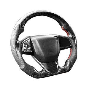 Venta caliente estilo deportivo negro genuino volante de fibra de carbono para HONDA <span class=keywords><strong>CIVIC</strong></span> 10th FC FK 2017 5th - Product Image 1