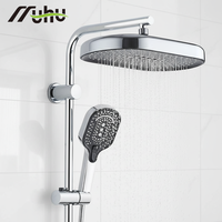 Ensemble de douche pluie rond en acier inoxydable avec colonne de douche et mitigeur, articles populaires en gros pour l'Europe