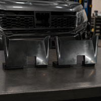 Accessoires extérieurs de voiture : Cache de logo avant, panneau de garniture de calandre, paire gauche et droite, noir brillant pour BYD Shark, pièces de rechange