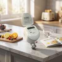 Compteur d'eau intelligent IoT en acier inoxydable à ultrasons avec vanne intégrée, prépayé à distance, M-Bus RS485 sans fil, haute précision pour eau purifiée