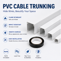 75*75 Wire Cover Wall Cable Management System - PVC Wire Hide - Cable Duct Kit pour Wall Mount TV Office Home, White