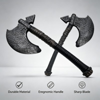 Kapak Viking Plastik Aman untuk Grosir, Pedang Tunggal Barbarian, Prop Cosplay untuk Pesta Halloween, LARP, Permainan Peran, Senjata Kostum