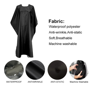 Capas de Barbero al por Mayor, Capas de Salón de Gran Tamaño, Capas para Cortar y Teñir el Cabello con Rayas y Diseño de Calavera para Barbería - Product Image 5