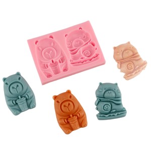 Bear Series Silicone Mold For Cake Chocolate Keychain Refrigerator Magnet DIY Craft Animal Shape - Product Image 5