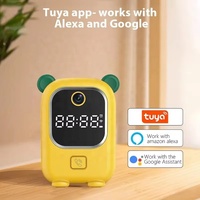 Réveil d'alarme Tuya avec caméra de surveillance intelligente HD Wifi IP IR 940nm, vision nocturne, appel, surveillance de bébé, application