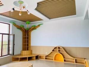 Chiquitos روضة أطفال مونتيسوري خشبية شجرة رف الكتب الاسترخاء القراءة زاوية الأطفال الرعاية النهارية مركز التعلم المبكر - Product Image 3