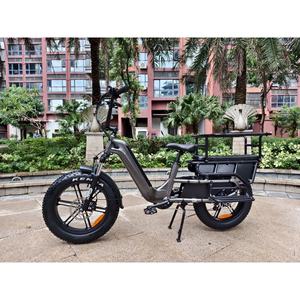 Zerco 2025 C1 potente 250w a lungo raggio 20 pollici grasso pneumatico <span class=keywords><strong>Cargo</strong></span> elettrico bici bicicletta Ebike per la consegna delle merci con seggiolini per bambini - Product Image 5