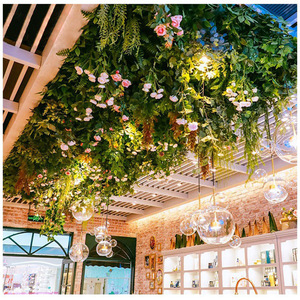 Plante suspendue au plafond artificielle, plante suspendue verte en fausse herbe, plante suspendue murale artificielle, décoration de plafond pour hôtel restaurant - Product Image 5