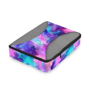 Ensemble de 6 cubes de rangement de voyage colorés pour valise, organisateurs de bagages avec fermeture éclair - Product Image 5
