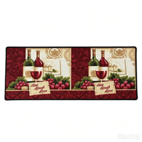 Spice Print Modern Minimalist Kitchen Runner Rug Anti-Slip Oil-Proof Stain Resistant Washable Polyester Low Pile Floor Mat Latex