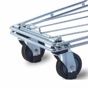 Keranjang & troli belanja logam gaya Asia tugas berat dengan 4 roda dan Pelapis bubuk pelapisan listrik - Product Image 6