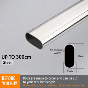 Barra Horizontal de Acero Inoxidable para Colgar Ropa, Perchero Desmontable para Balcón, Soporte de Pared - Product Image 6