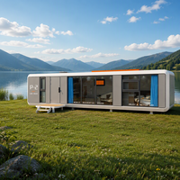 Nuovo Design: Casa Container a Forma di Capsula Spaziale con Cucina, Bagno e Camera da Letto per Campeggio, Casa Container Mobile
