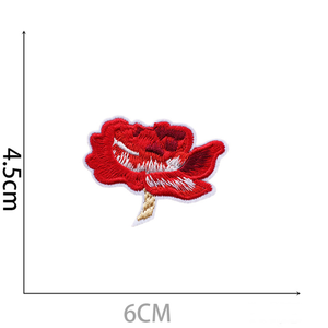 Patchs thermocollants brodés en gros : Tournesol, <span class=keywords><strong>Lys</strong></span>, Lotus, Fleur de prunier – Fleurs brodées tissées à la machine pour vêtements - Product Image 3