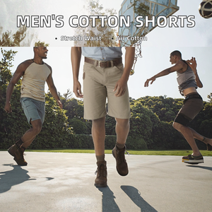 Shorts pour hommes en tissu peigné respirant imprimé numériquement, coupe ample, en pur coton - Product Image 2