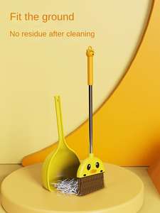 Ensemble de balayette et pelle à poussière pour enfants, outil de balayage pour bébé, gadget pour étudiants de maternelle, amusant, facile à utiliser, en plastique écologique - Product Image 4
