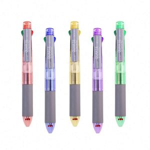 Wholesale 4-in-1 Novelty Ballpoint <b>Pen</b> Plastic Press with Red Blue Black Green <b>Multi</b>-<b>Color</b> Customized Logo 0.5 mm Writing Width - Product Image 3